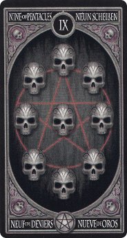 Anne Stokes Gothic Tarot Cards Nine of Pentacles
