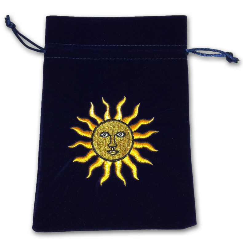Radiant Sun Velvet Bag for Tarot and Oracle Cards