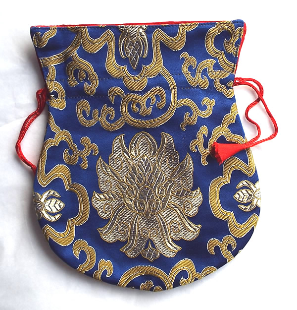 Blue Brocade Bag for Tarot and Oracle Cards