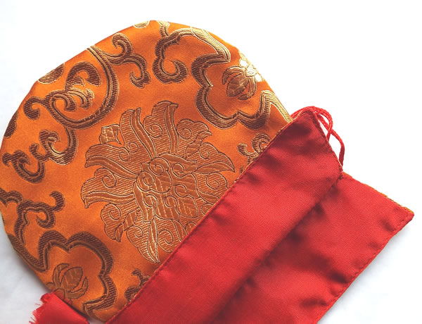 Orange Brocade Bag for Tarot and Oracle Cards