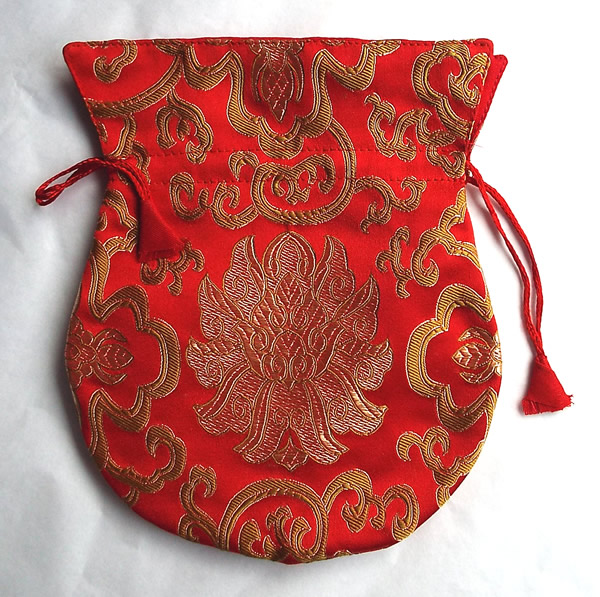 Red Brocade Bag for Tarot and Oracle Cards