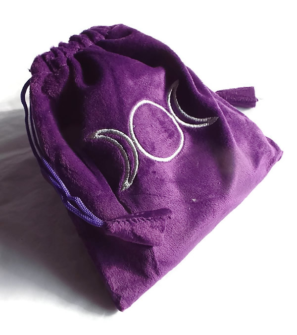Purple Triple Moon Velvet Bag for Tarot and Oracle Cards