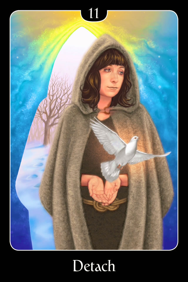 Psychic Tarot for the Heart Oracle Detach