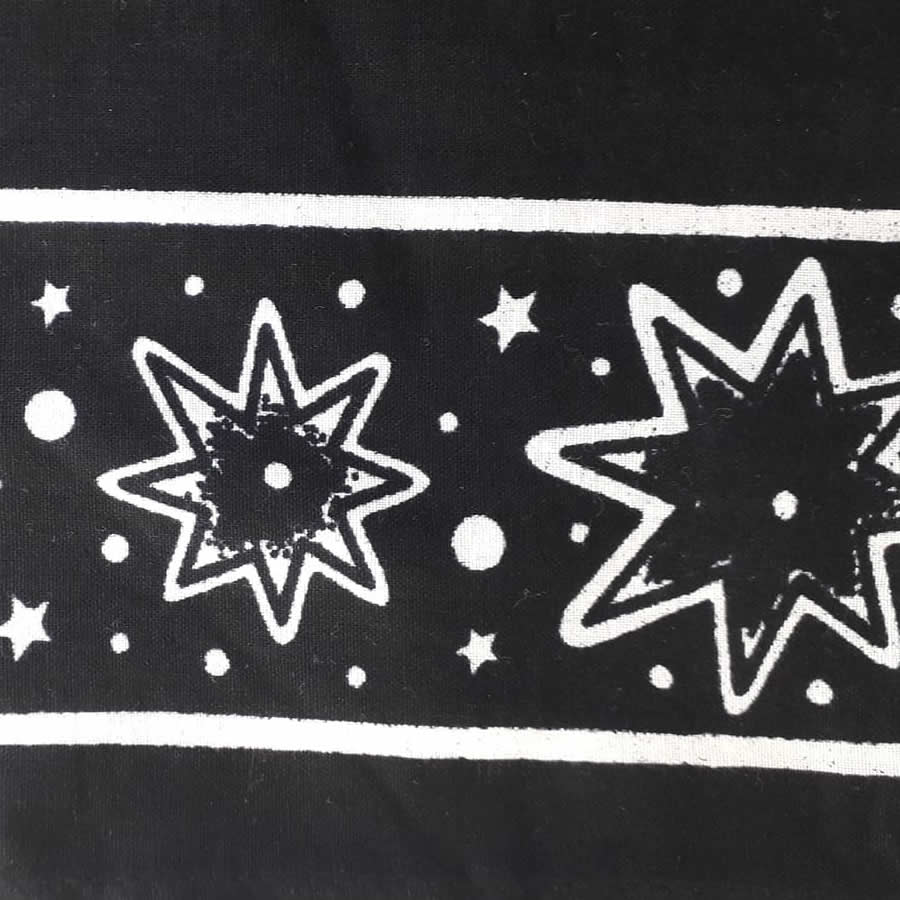 Black and White Triple Moon Wall Hanging or Altar Cloth
