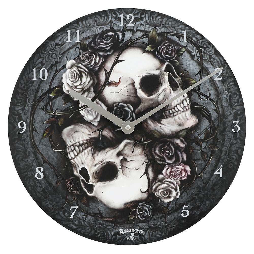 Alchemy Skulls Wall Clock