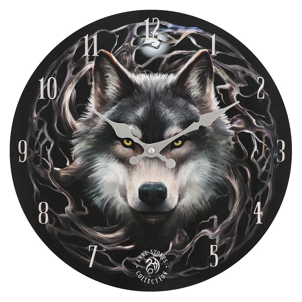 Anne Stokes Night Forest Wall Clock
