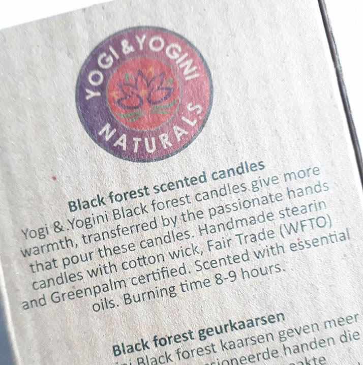 Black Forest 9 Inch Black Candles with Essential Oils - Box of Three