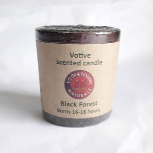 Black Forest Black Votive Candle