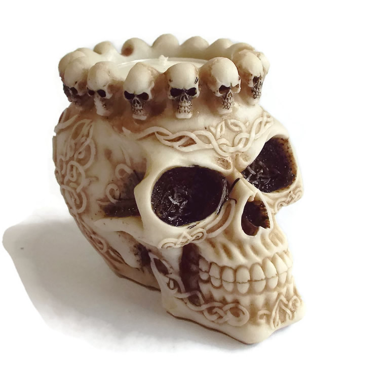 Celtic Skull Candle Holder