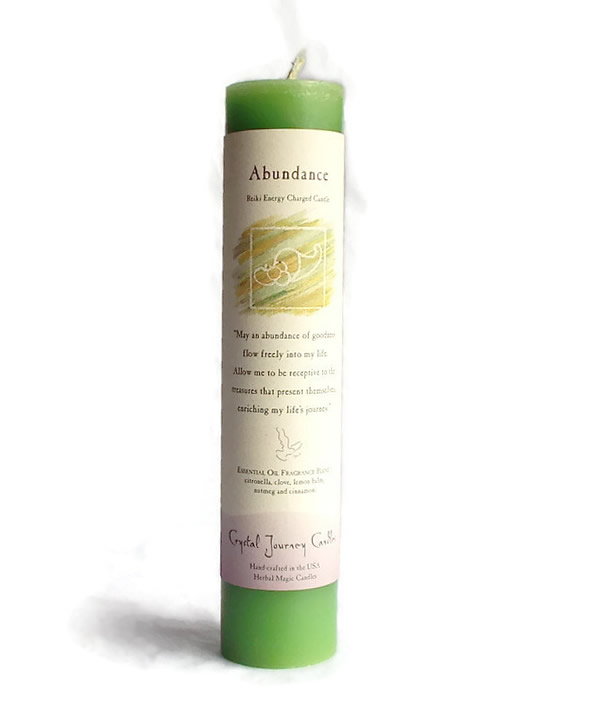 Herbal Magic abundance Pillar Candle