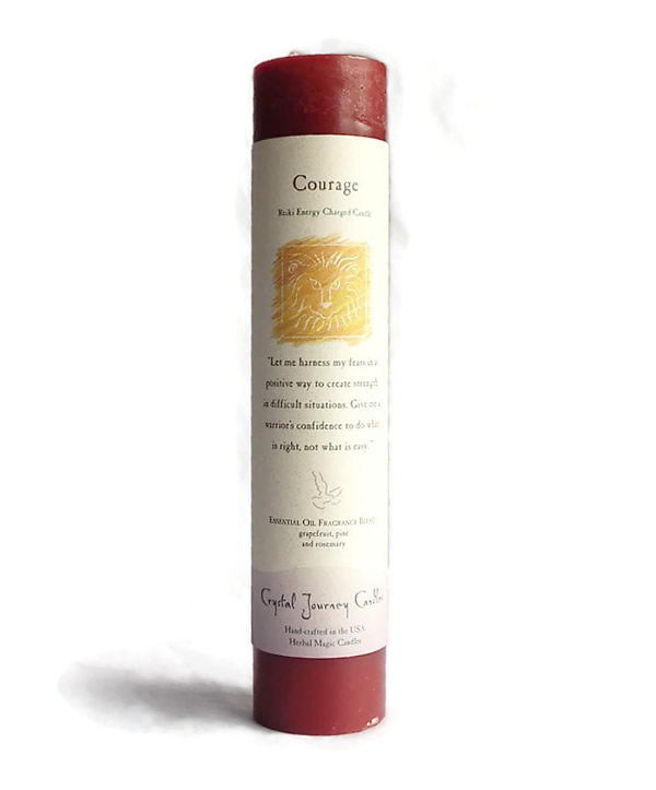 Herbal Magic Courage Pillar Candle