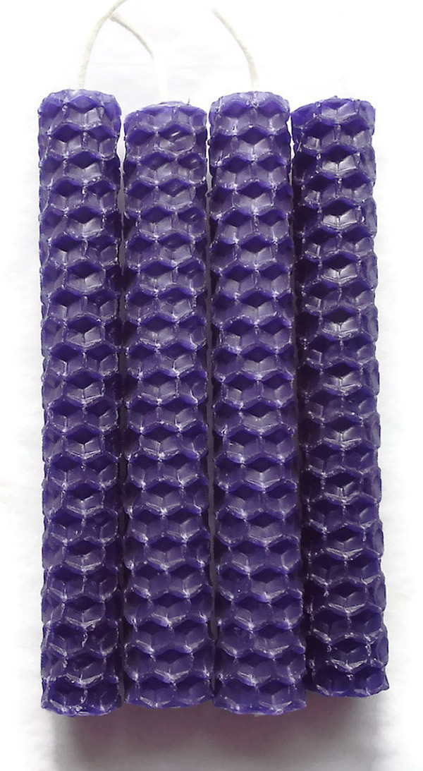 Purple Beeswax Spell Candles