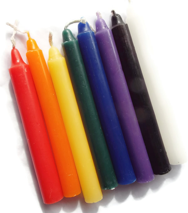 Small Solid Colour Spell Candles - Ideal for Spellworking and Candle Magic