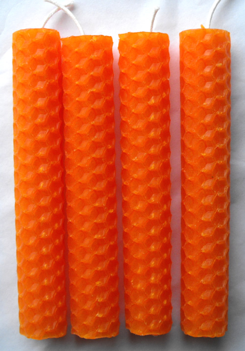 Orange Beeswax Spell Candles