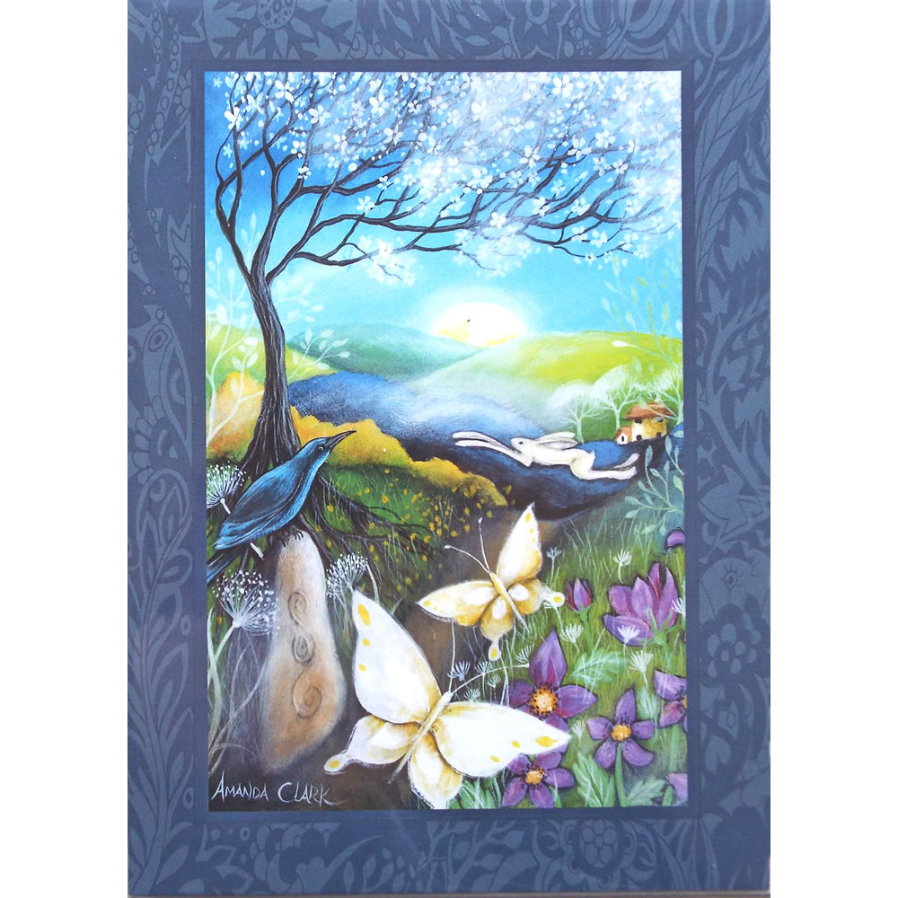 Beltane Greetings Card by Amanda Clark