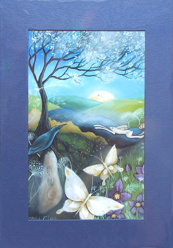 Beltane Greetings Card by Amanda Clark