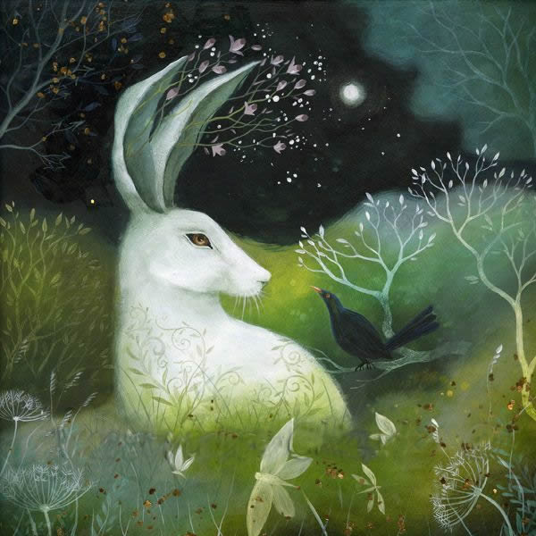 Jade and Moss Greetings Card by Amanda Clark