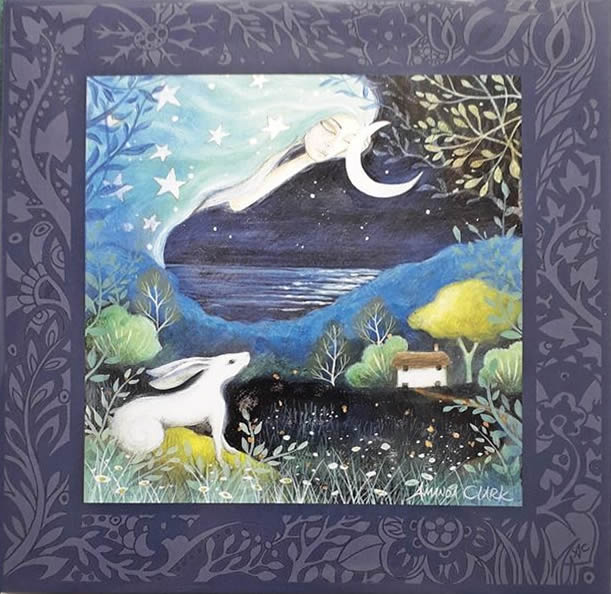 Moon Dream Greetings Card by Amanda Clark