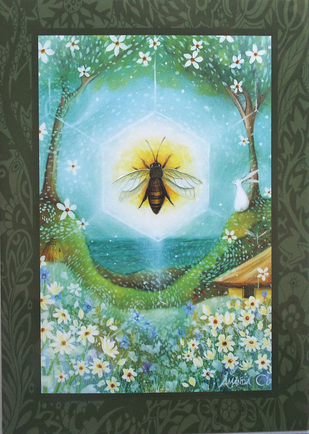 Litha Summer Solstice Greetings Card by Amanda Clark