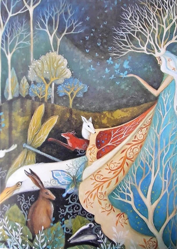 The Gathering Greetings Card by Amanda Clark