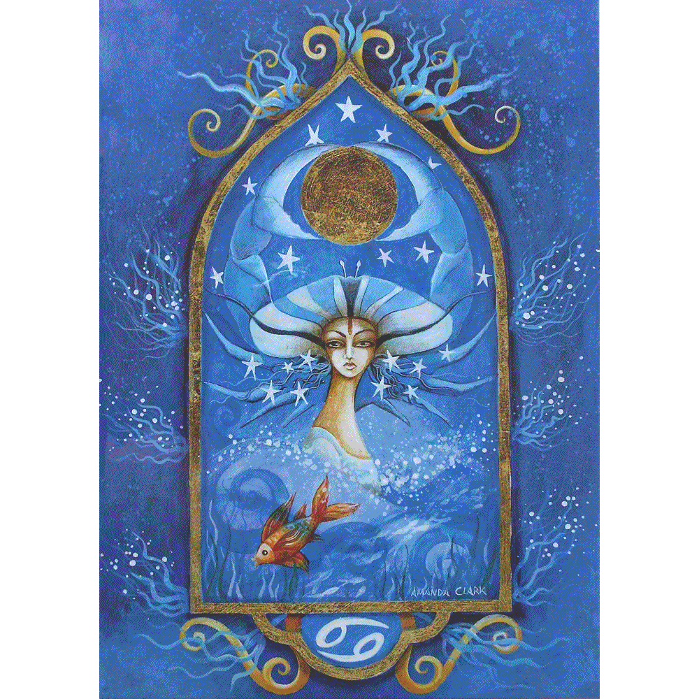 Amanda Clark Cancer Zodiac Greetings Card