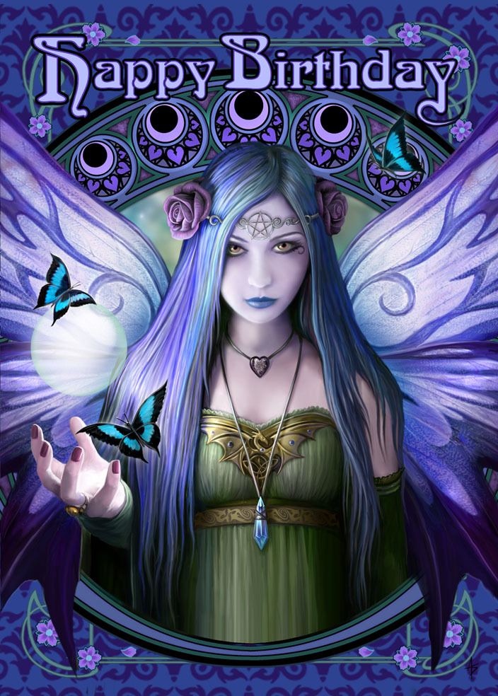 Anne Stokes Mystic Aura Birthday Card