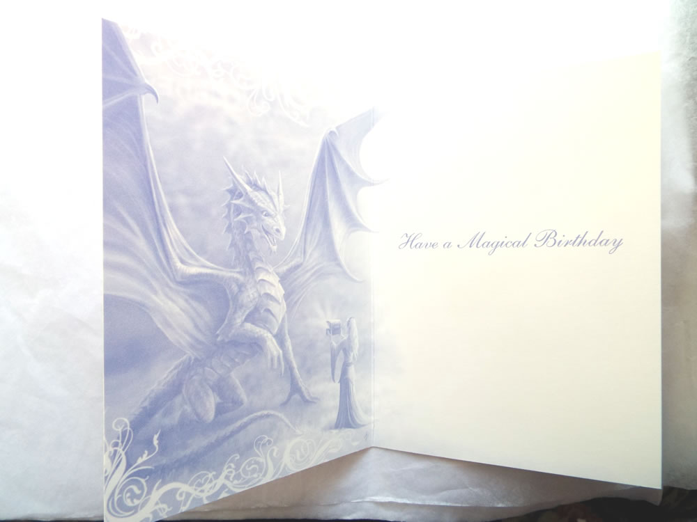 Inside Oak King Birthday Card by Anne Stokes