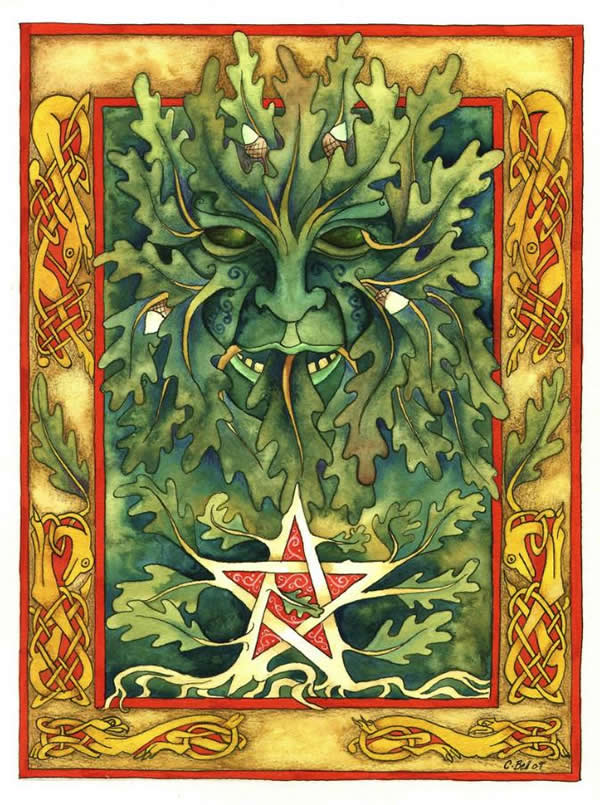 Pagan Jack Greetings Card by Christopher Bell
