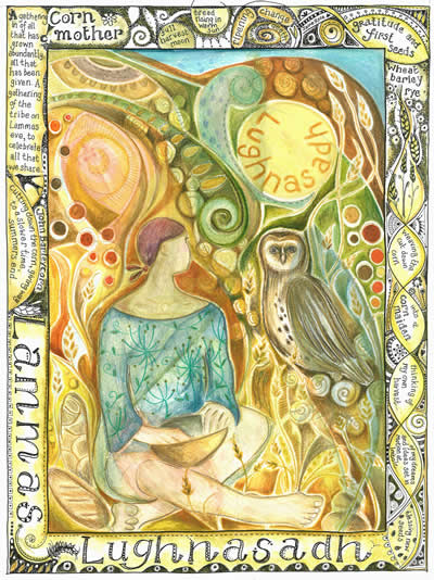 Lughnasadh Greetings Card by Jaine Rose