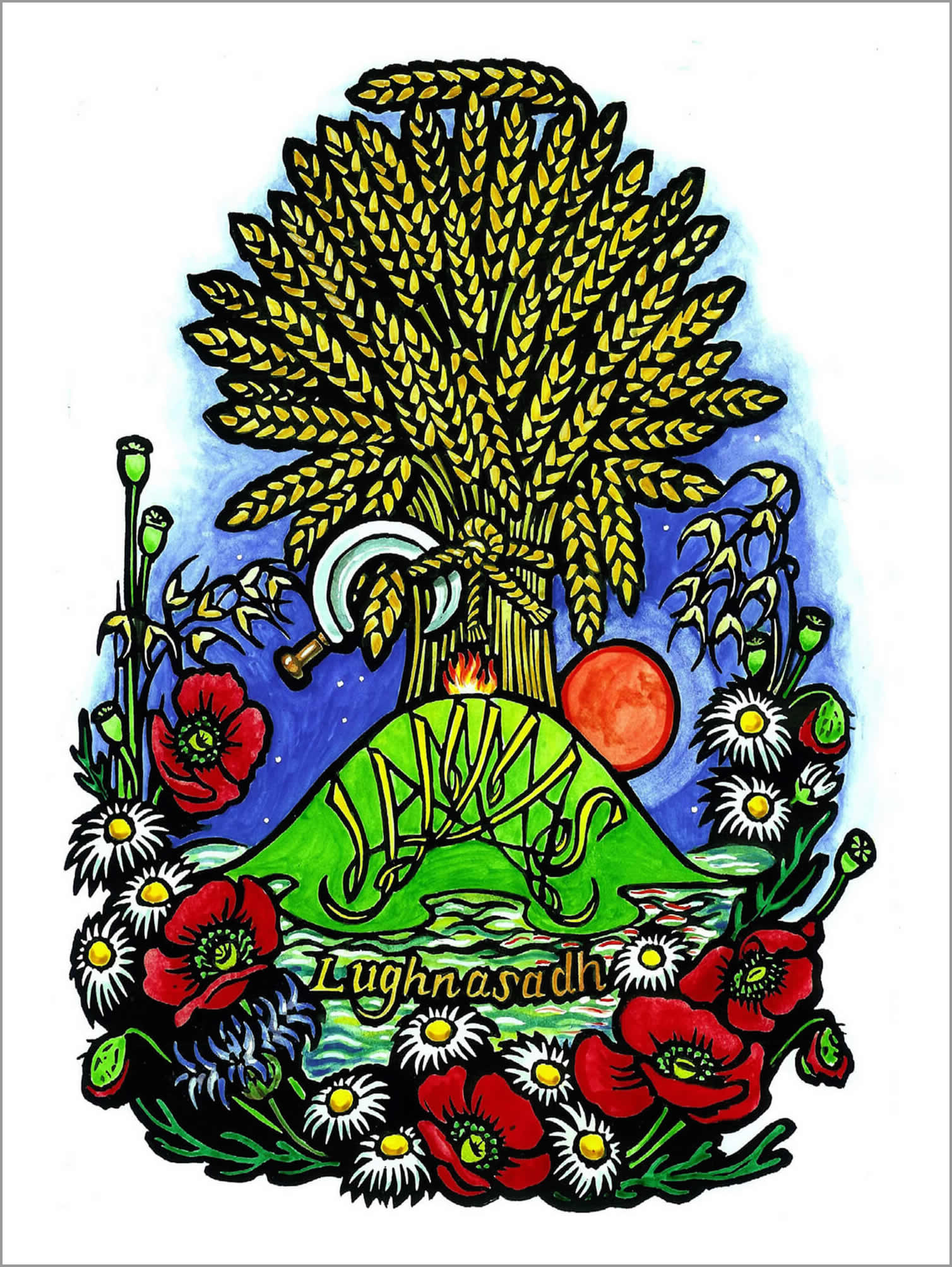 Lughnasadh Greetings Card by Karen Cater