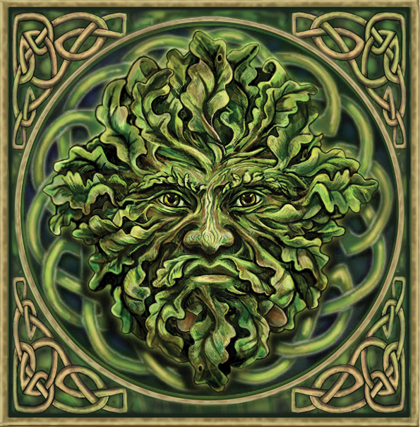 Green Man Greetings Cards