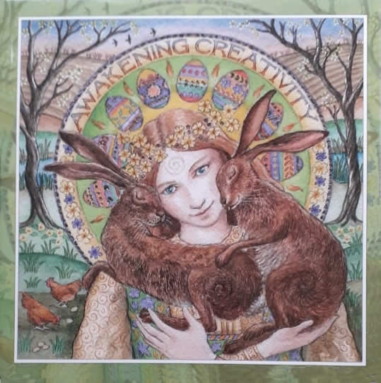 Awakening Creativity Ostara Goddess Greetings Card by Wendy Andrew