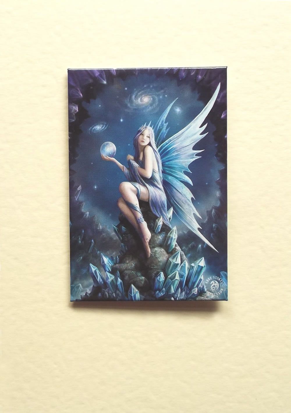 Crystal Fairy Greetings Card by Anne Stokes with Detachable Magnet