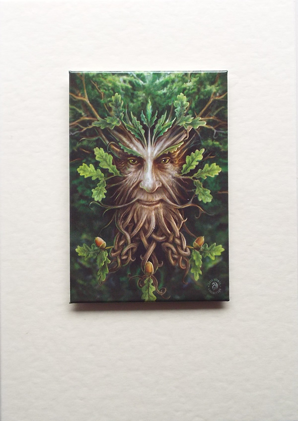 Oak King Greetings Card by Anne Stokes with Detachable Magnet