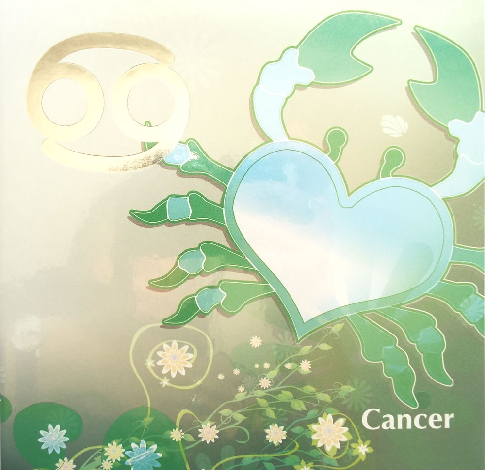 Cancer Zodiac Sun Sign Greetings Card