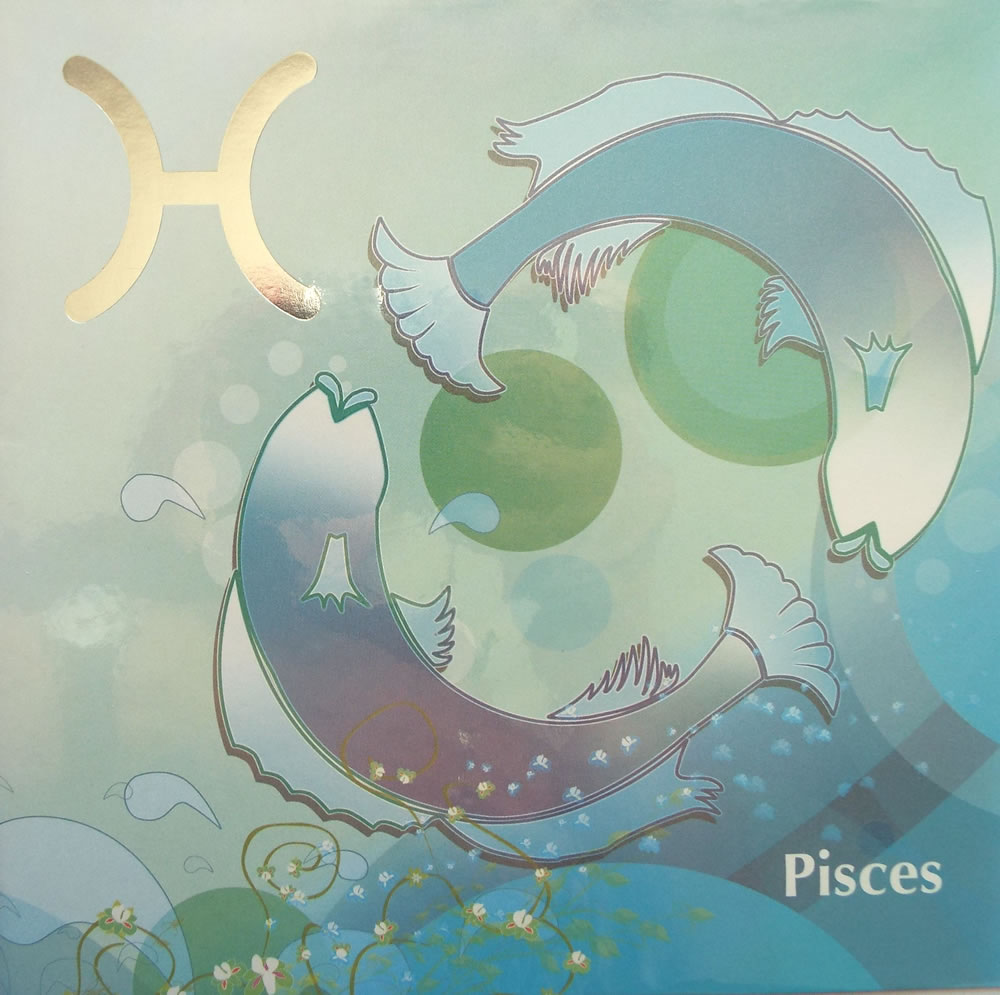 Pisces Zodiac Sun Sign Greetings Card