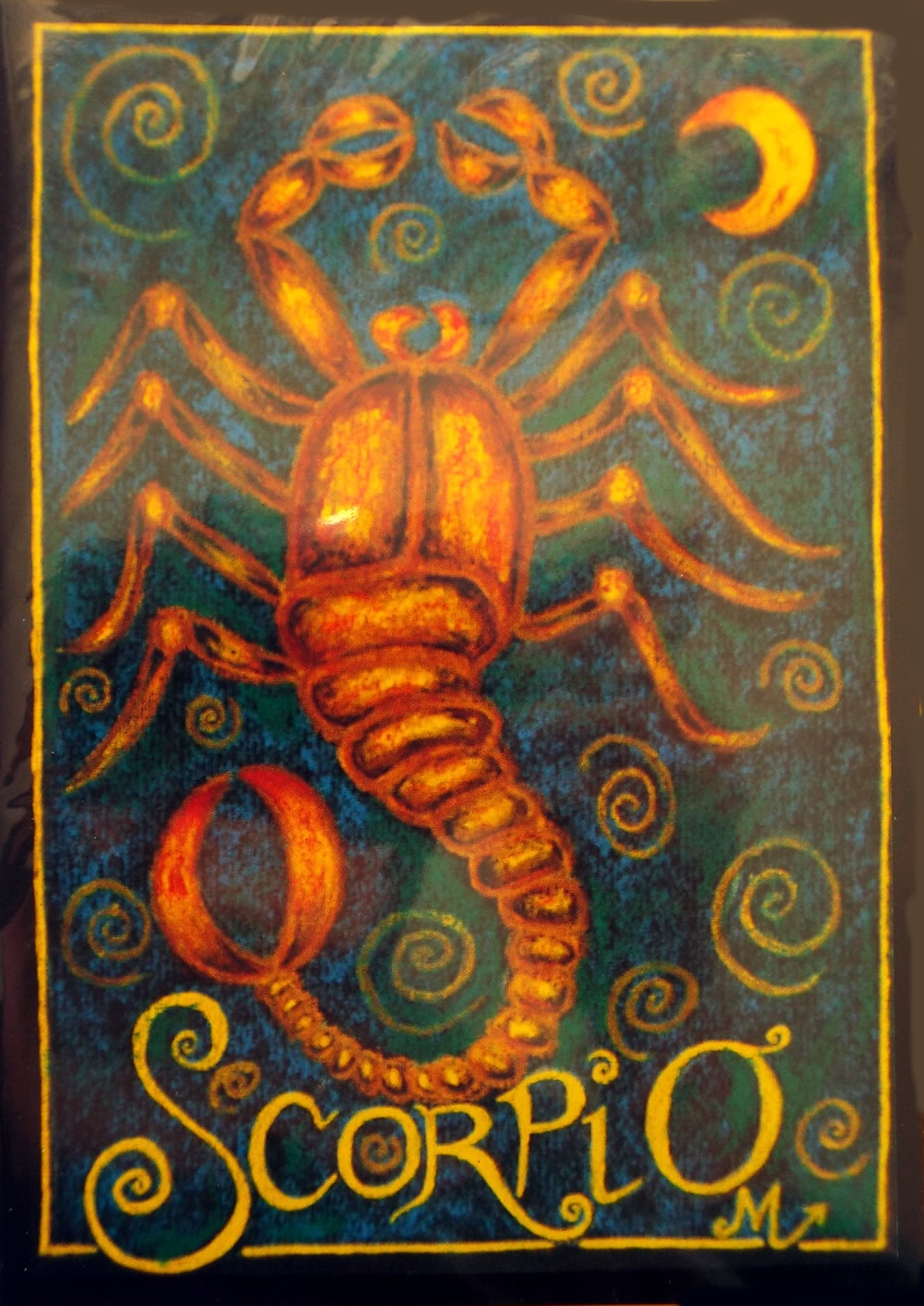 Scorpio Greetings Card by Annette Fry