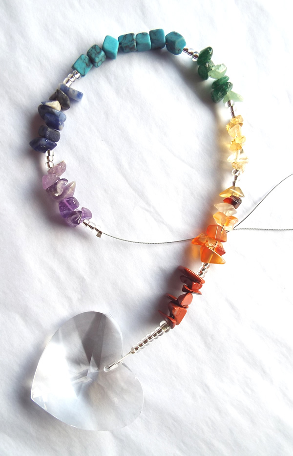 Gemstone Chakra Cascade with Heart