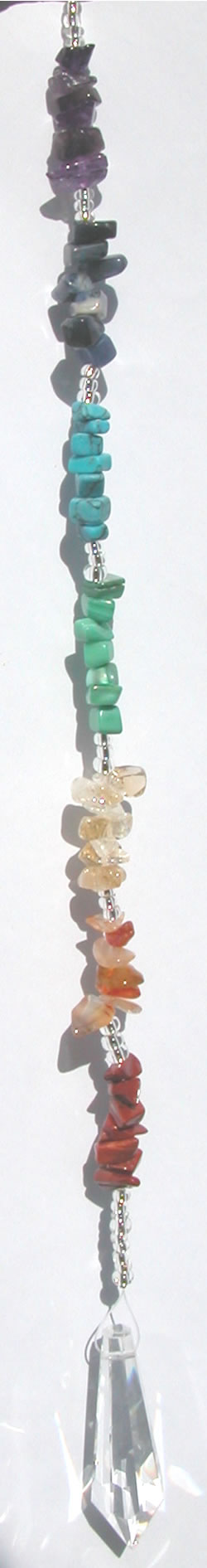 Gemstone Chakra Cascade with Wand