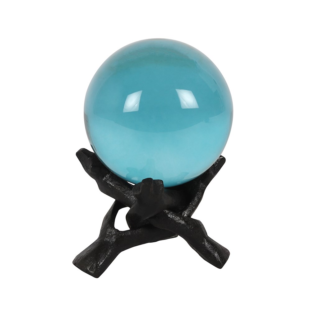 Black Cobra Wooden Crystal Ball Stand