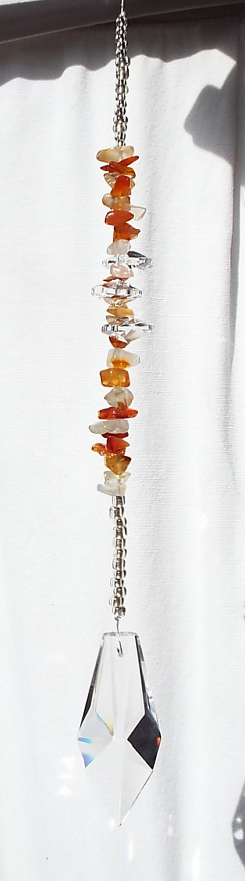 Success Crystal Cascade with Carnelian Gemstones