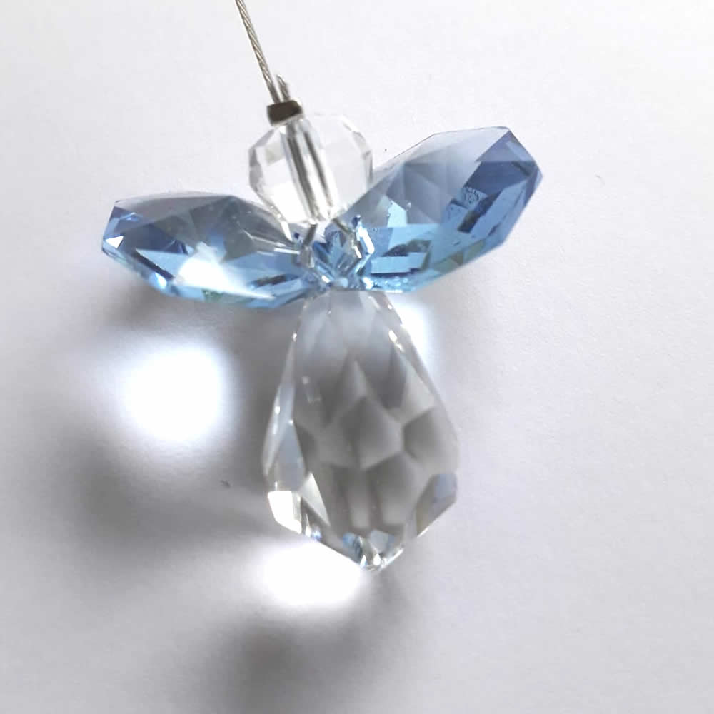 Hanging Crystal Angel Blue