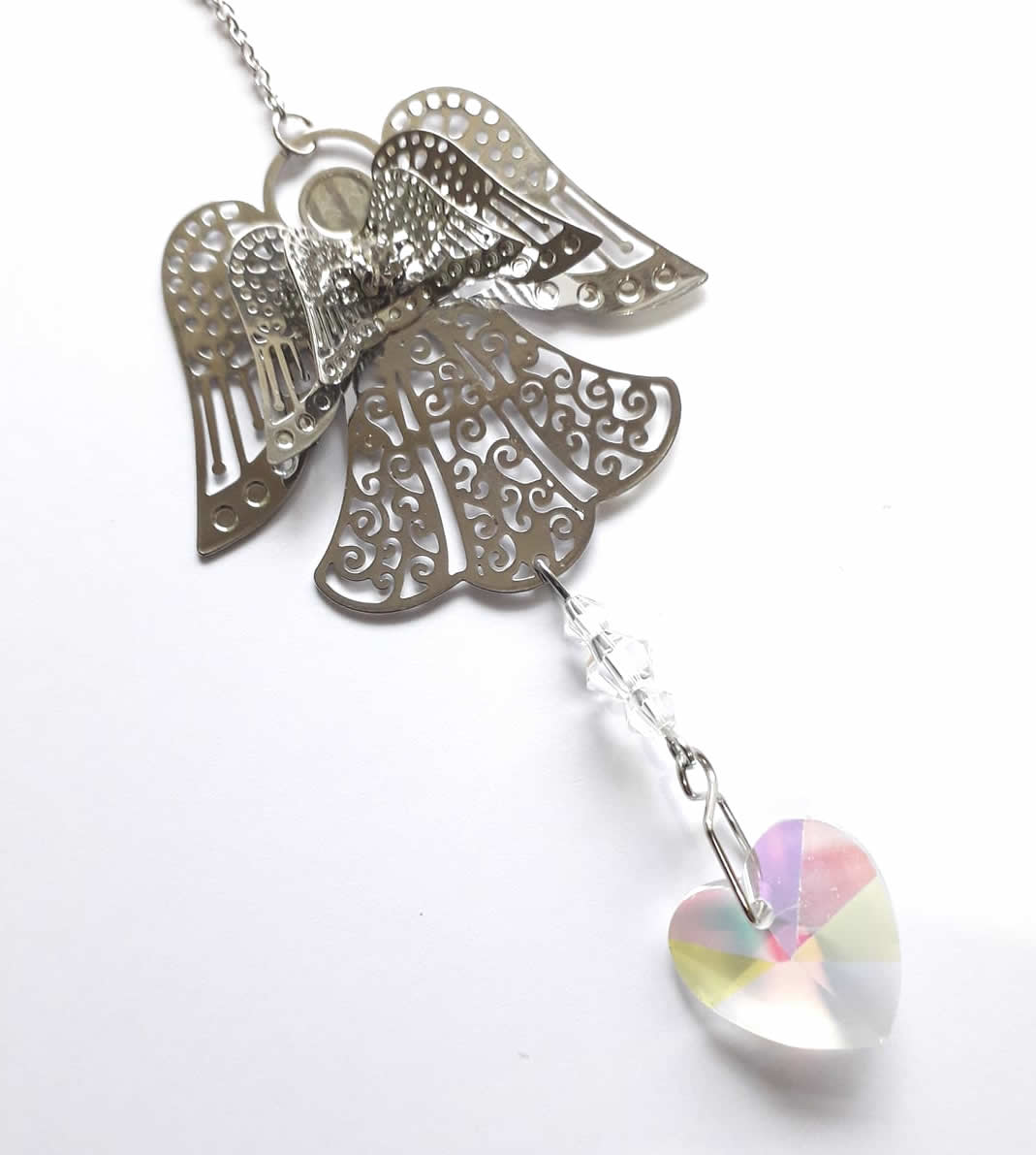 11" CUT LEAD CRYSTAL FOR HANGING-SUNCATCHER-LONG RAINBOWS-STRING ATTACHED 300MM 