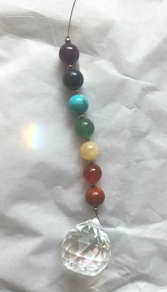 Hanging Crystal gemstone Chakra Cascade