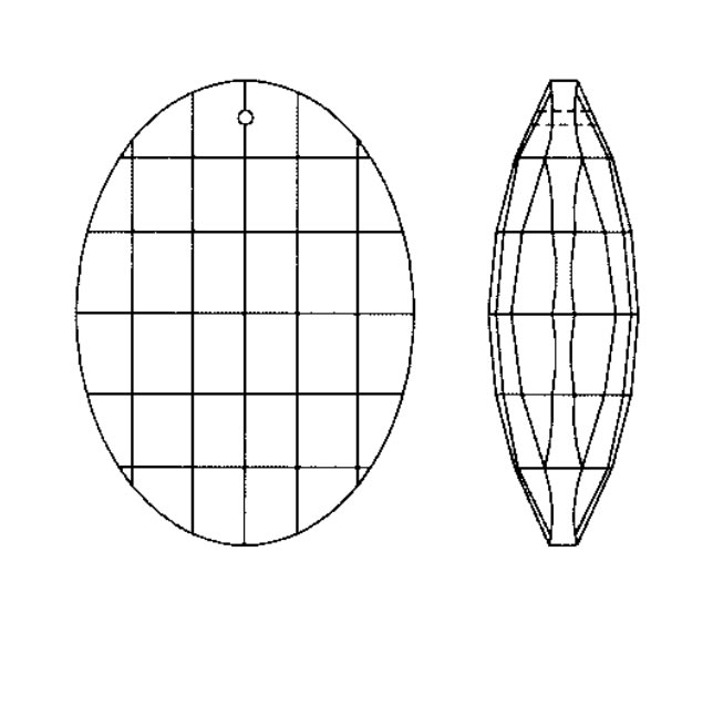 Matrix Hanging Window Crystal Line Drawing