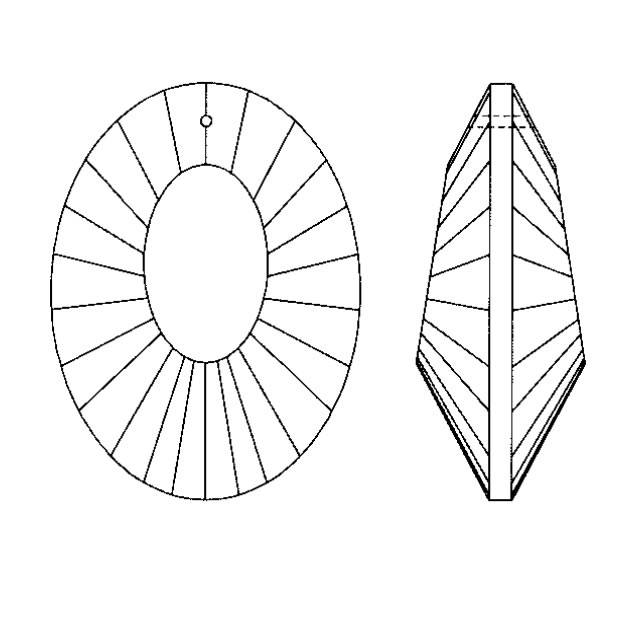 Panorama Hanging Window Crystal Line Drawing