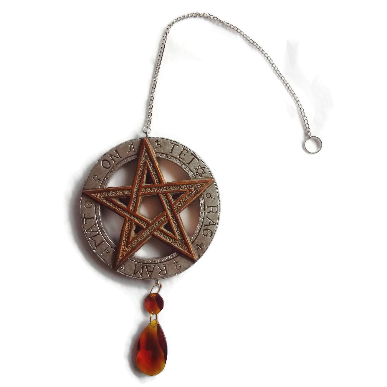 Hanging Crystal Pentacle Window Ornament