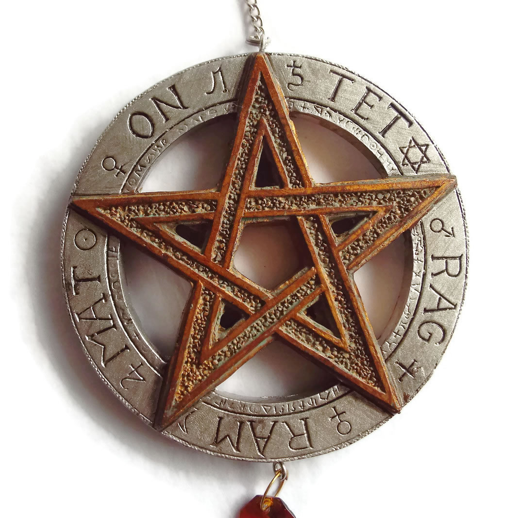 Hanging Crystal Pentacle Window Ornament