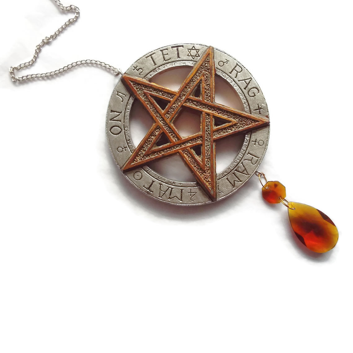 Hanging Crystal Pentacle Window Ornament