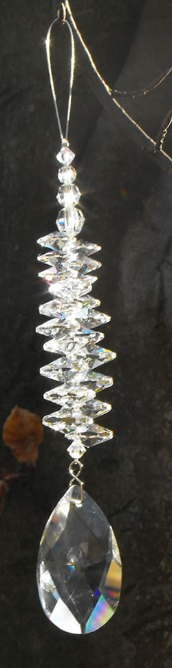 Graduated Teardrop Swarovski Crystal Cascade